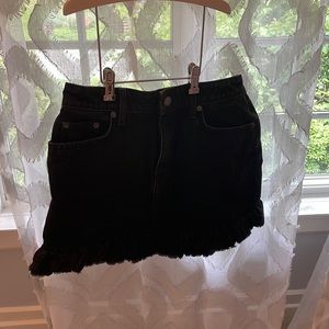 Carmar Denim Ruffle Skirt Black